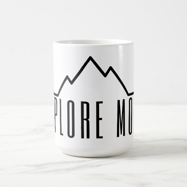 Explore More Minimalist Mountain Coffee Mug Kaffemugg (Center)