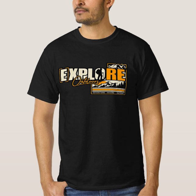 Explore Outdoors Adventure Graphic T-Shirt for Men (Framsida)