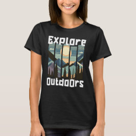 Explore Outdoors Landschafts Grafik T Shirt