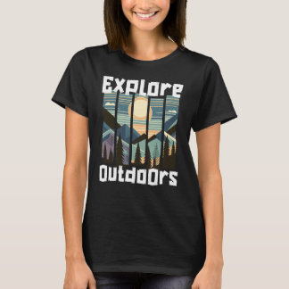 Explore Outdoors Landschafts Grafik T Shirt
