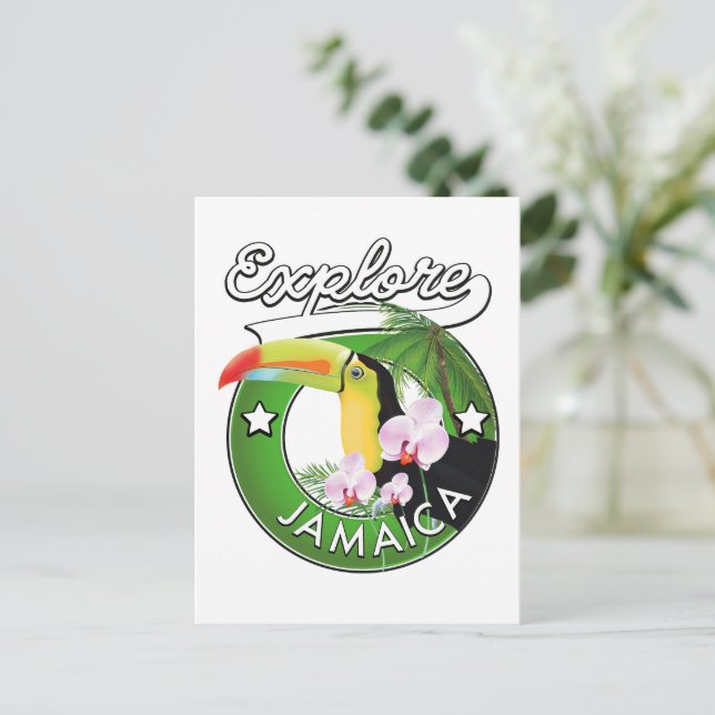 Explore the Bahamas logotyp Postkort Vykort (Stående Fram)
