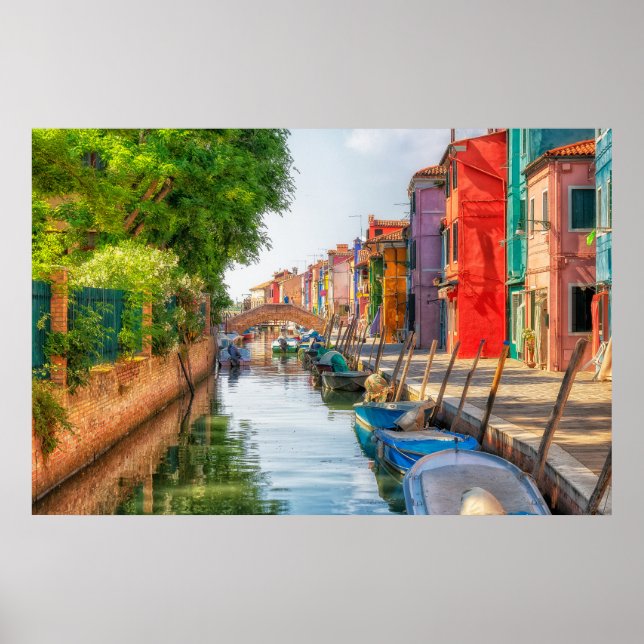 Explore the Vibrant Charm of Burano Poster (Framsidan)