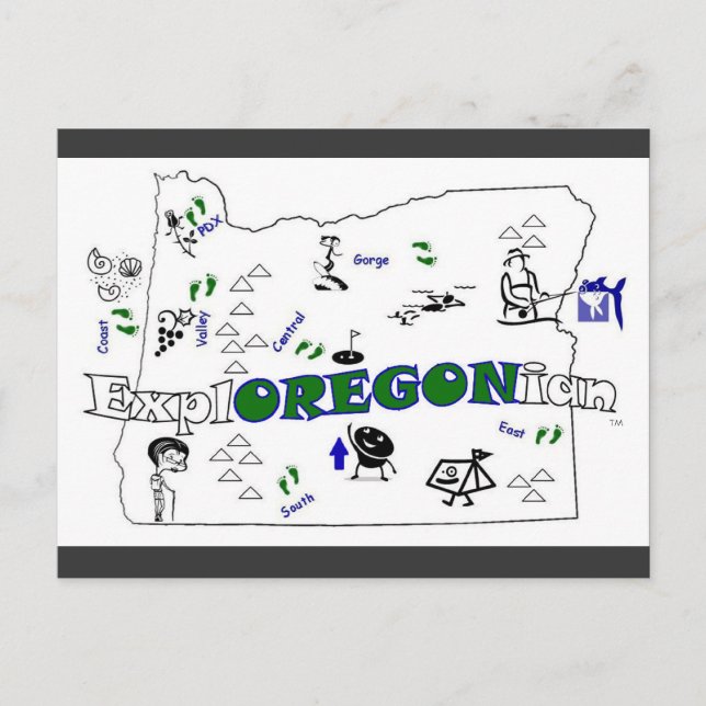 ExplOREGONian lägg till din stad! Kärlek:) Vykort (Framsida)