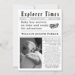 Explorer Times Nyfödd Födelse Meddelande