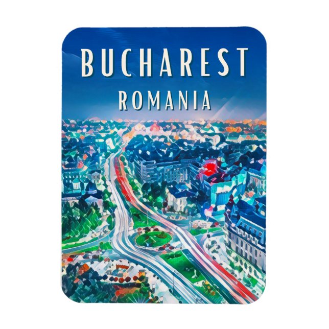 Explorez les merveilles de Bucarest Magnet (Vertikal)