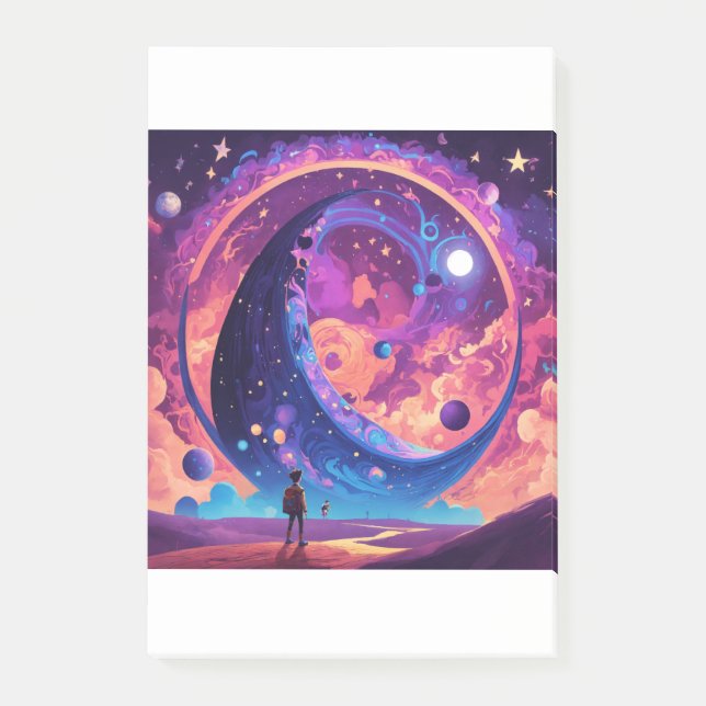 "Exploring Gravitational Forces: A Zaazal Perspect Post-it Block (Framsida)