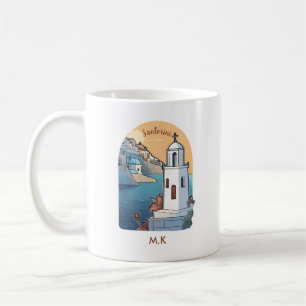 Exploring Santorini, Grekland Kaffemugg