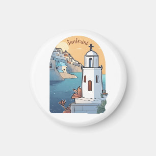Exploring Santorini, Grekland Magnet