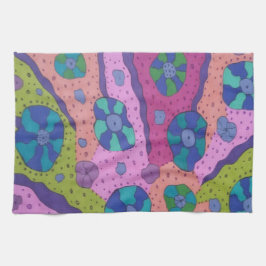 Explosion av Abstrakten Färg Kökshandduk