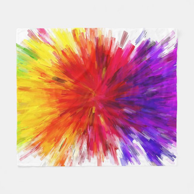 Explosion av Färg Fleecefilt (Framsidan (Horisontell))