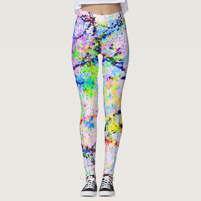 Explosion av färg leggings (Framsida)