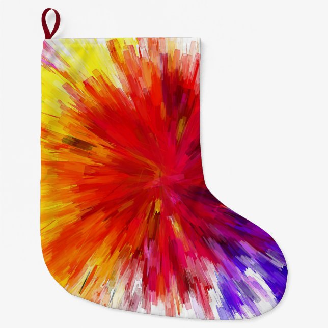 Explosion av Färg Stor Julstrumpa (Framsidan)