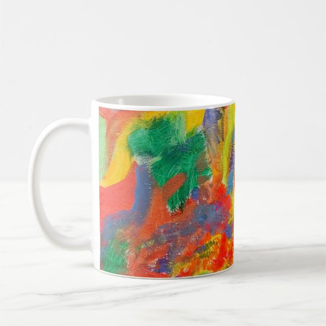 Explosion av färger kaffemugg (Vänster)