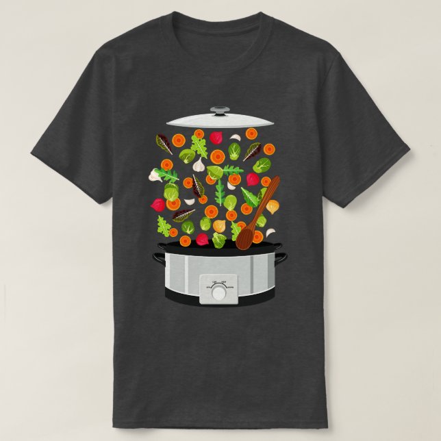 Explosion av flyktiga grönsaker t shirt (Design framsida)