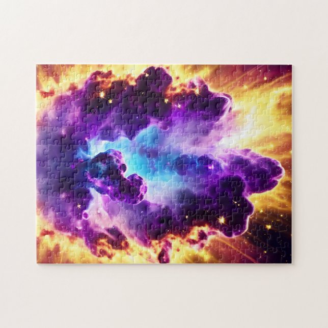 Explosion av Lila vid brand i Science fiction i ro Pussel (Horisontell)