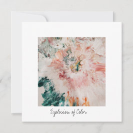 Explosion av platta Helgdag i Färg Julkort