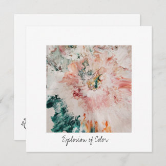 Explosion av platta Helgdag i Färg Julkort