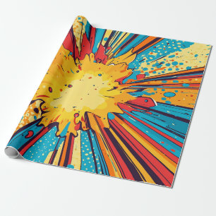 Explosion av poppkonst i tecknad Stil (11) Presentpapper