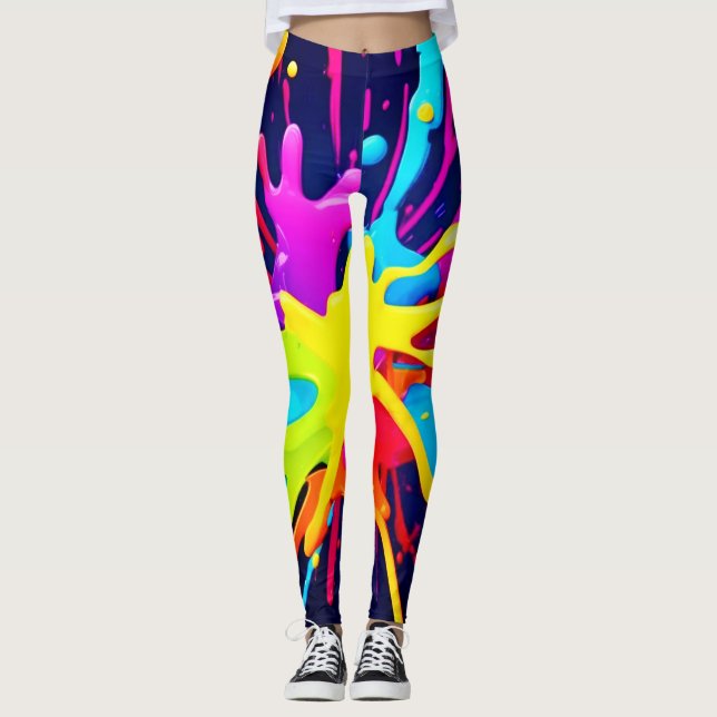 Explosion av radiant färg leggings (Framsida)