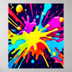 Explosion av radiant färg poster