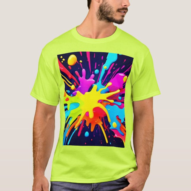 Explosion av radiant färg t shirt (Framsida)