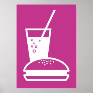 explosion av smak i rosa av brännvin och lemonad poster