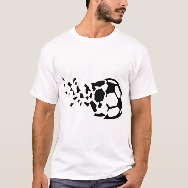 explosion ballon foot soccer destructurer destruct t shirt (Framsida)