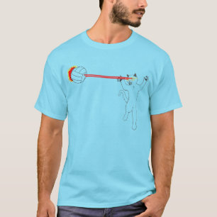 EXPLOSION för laser-kattvolleyboll! Tee Shirt