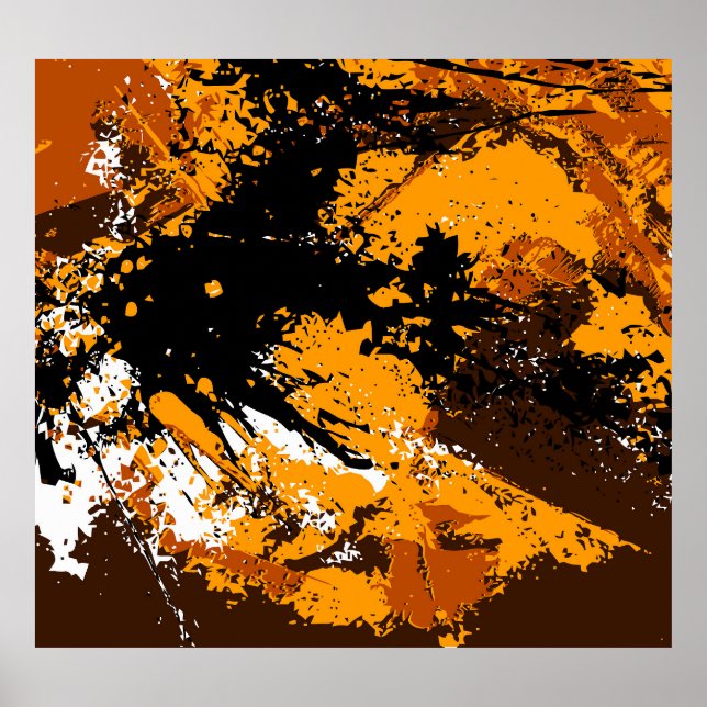 Explosion i bläck: Färg Abstrakt Stänk Poster (Framsidan)