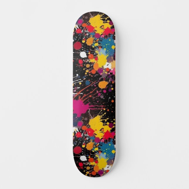 Explosion i färg mini skateboard bräda 18,5 cm (Framsida)