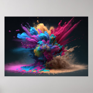 Explosion i färg poster