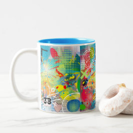 Explosion i färg Två-Tonad mugg