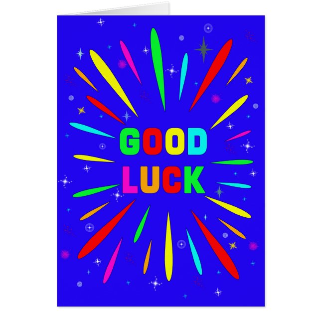 Explosion i lycka till hälsningskort (Framsidan)