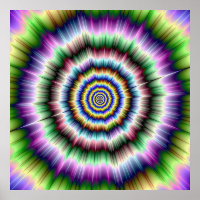 Explosion i Violet Grönt och Blue Poster (Framsidan)