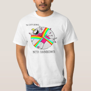 Explosion med regnbågeT-tröja T Shirt