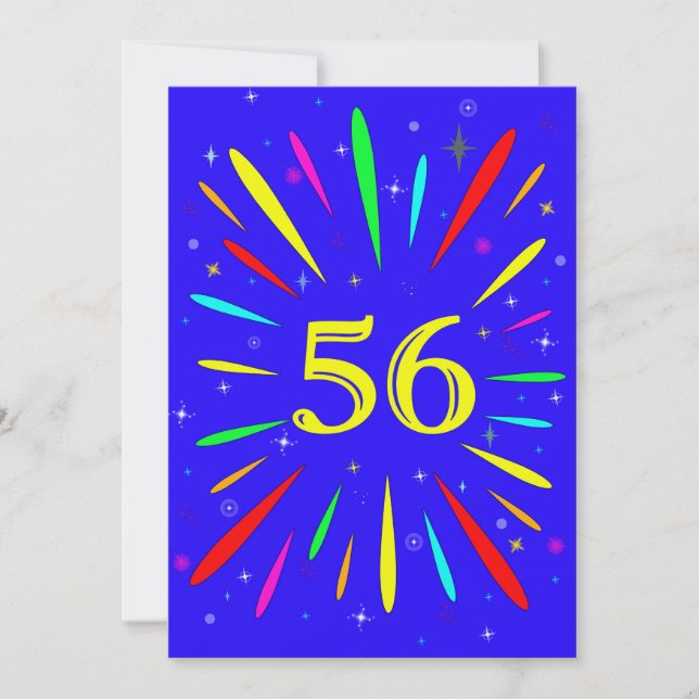 Explosion vid 56:e Födelsedagsfest inbjudan (Framsida)