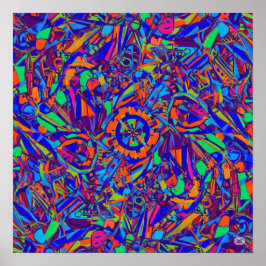 Explosionen i Färg fullt-Ram Poster