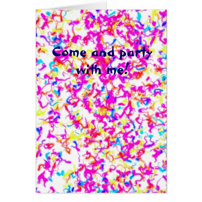 explosionen i färg hälsningskort (Framsidan)