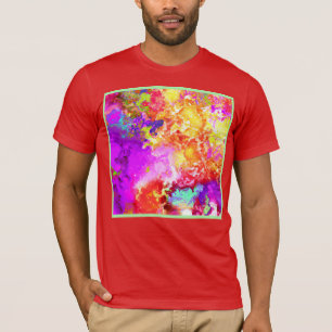 Explosioner av konstgjord Abstrakt Färg T Shirt