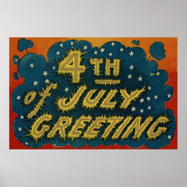 Explosionsstjärna för Fireworks Firecracker Poster (Framsidan)