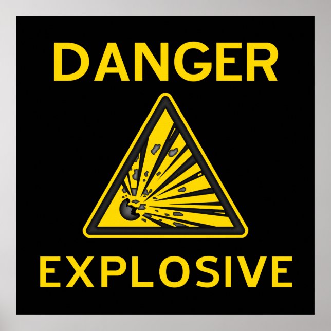 Explosionsvarning Poster (Framsidan)