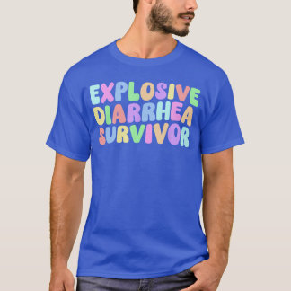 Explosiv diarré överlevare Retro Groovy vuxen humo T Shirt