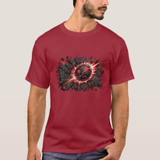 Explosiv Lava Fotboll Comic Art Design T Shirt