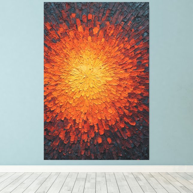 Explosiv ljusbrist Texturerad Abstrakt Vägg  Canvastryck (Insitu (trägolv))
