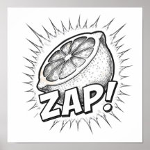 Explosiv Pop Art-grafik: Ivrig Zappande Zitronesse