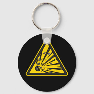 Explosiv varning Keychain Nyckelring
