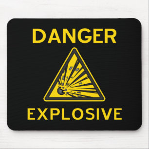 Explosiv varning Mousepad Musmatta