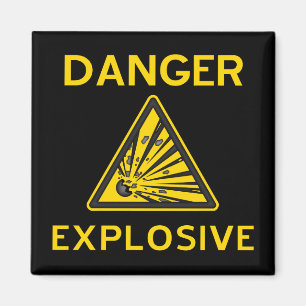 Explosiv varningsmagnet magnet