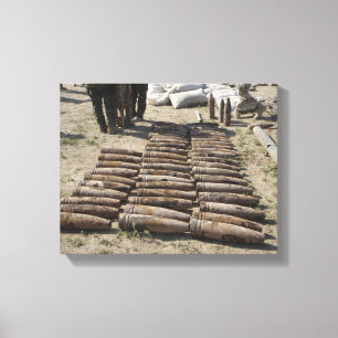 Explosiva enheter identifieras och inventeras canvastryck