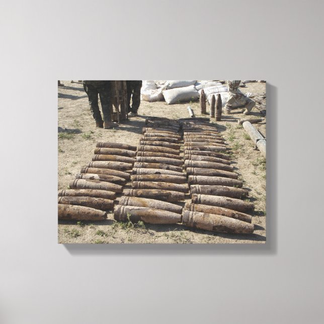 Explosiva enheter identifieras och inventeras canvastryck (Framsida)